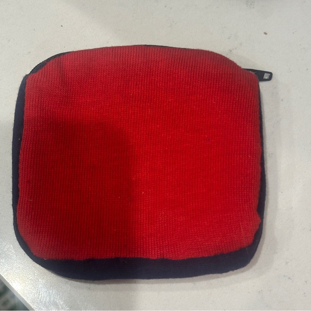RALPH Polo Bear Red Knit Zip Coin Pouch Vintage Promo 90s Y2K - Picture 7 of 7